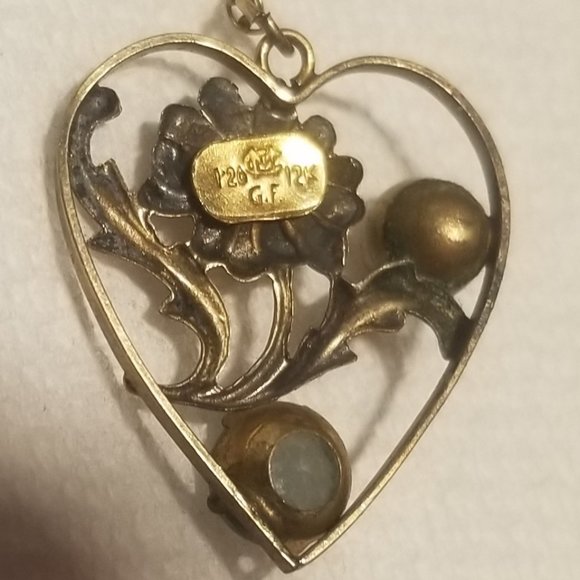 Intricate, signed I. Michelson vtg gold-filled necklace - Picture 5 of 5